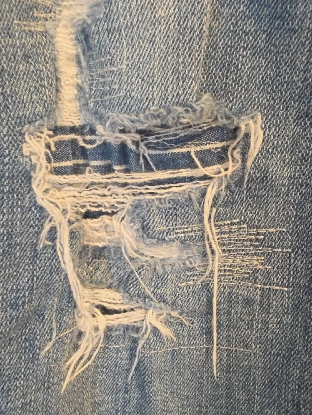 White House Black Market The Straight Distressed Cropped Blue Jeans